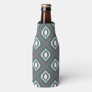 Geometric retro ikat tribal pattern bottle cooler