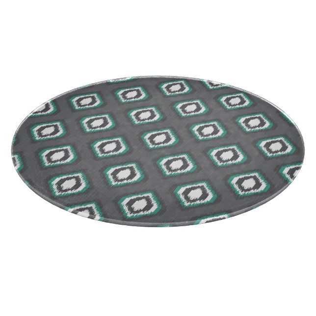 Geometric retro ikat tribal pattern cutting board (Corner)