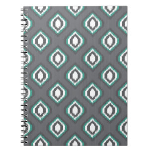 Geometric retro ikat tribal pattern notebook
