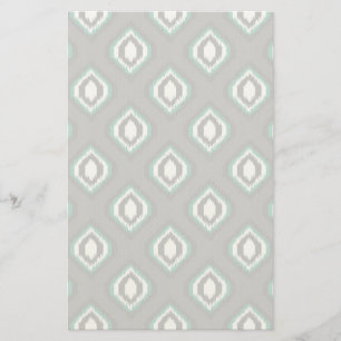 Geometric retro ikat tribal pattern stationery