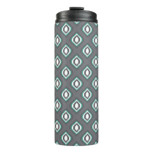 Geometric retro ikat tribal pattern thermal tumbler