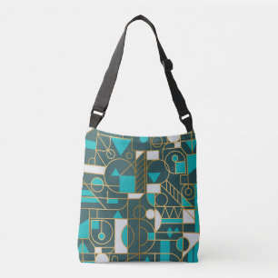 Geometric Retro: Minimalist Artwork Poster. Crossbody Bag