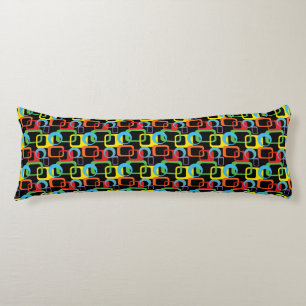 Geometric Retro Multicolored Pattern Body Cushion