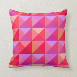 Geometric  Retro Pink Cushion