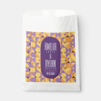 Geometric Retro Vibes Autumn colour Favour Bags