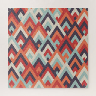 Geometric Rhombus: Vintage Colourful Pattern. Jigsaw Puzzle