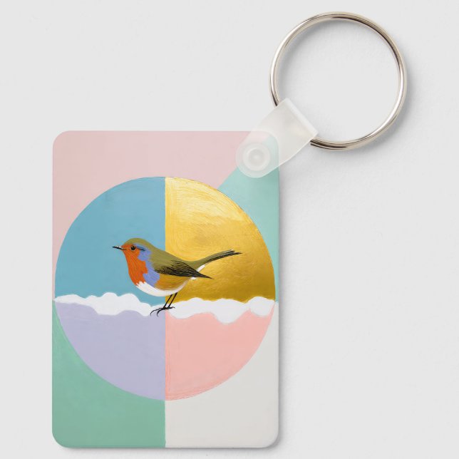 Geometric Robin Sphere Key Ring (Back)