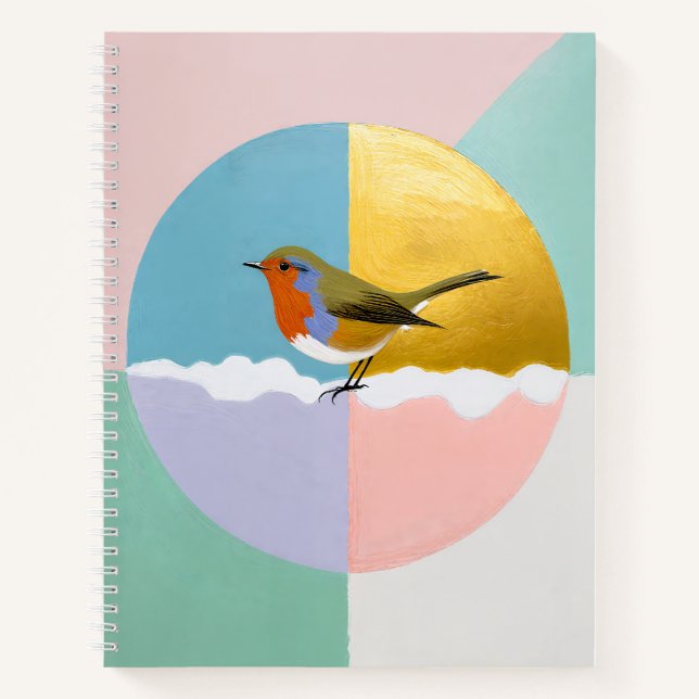 Geometric Robin Sphere Notebook (Front)