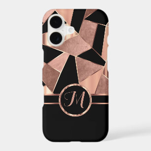 Geometric Rose Gold and Black