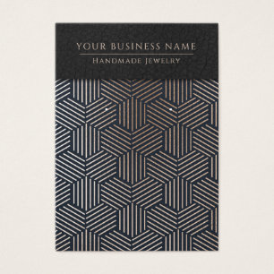 Geometric Rose Gold Blue Earring Display Cards