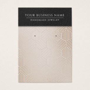 Geometric Rose Gold Earring Display Cards