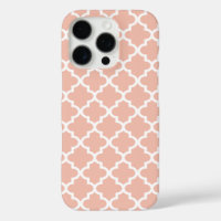 Geometric Rose Gold Quatrefoil Pattern