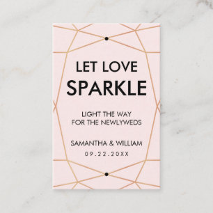 Geometric Rose Gold Sparkle Tag   Custom Colour