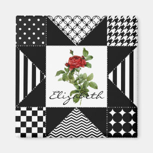 Geometric Rose Name Magnet