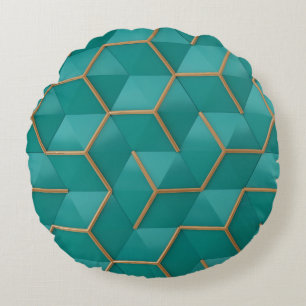 geometric round cushion