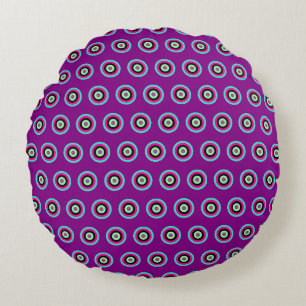 Geometric Round Throw Pillow – Bold & Pastel Colou