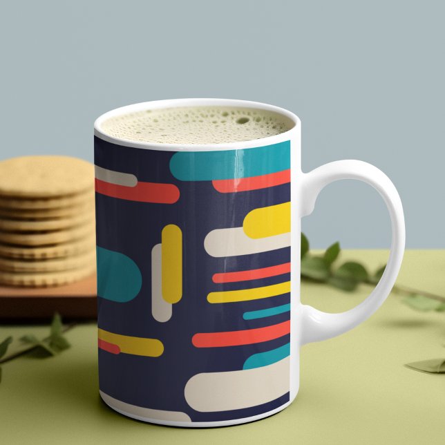 Geometric Rounded Rectangle Pattern  Coffee Mug (Mugs)