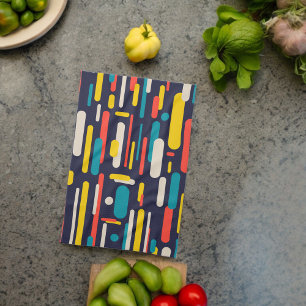 Geometric Rounded Rectangle Pattern  Tea Towel