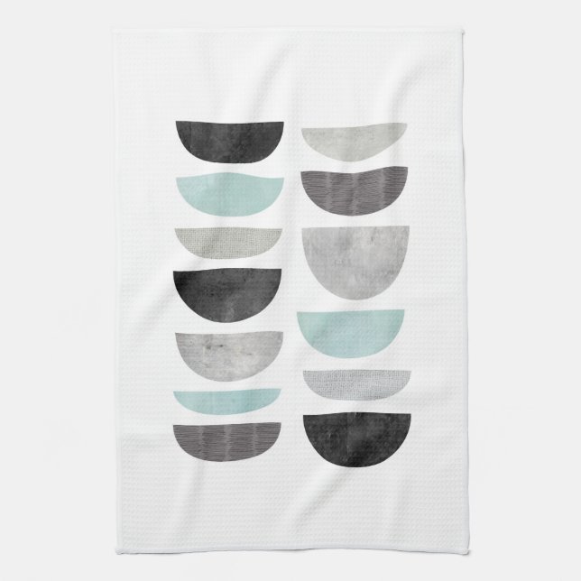 Geometric Scandinavian abstract modern tea towel (Vertical)