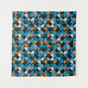 Geometric seamless mosaic tiles pattern, backgroun tapestry