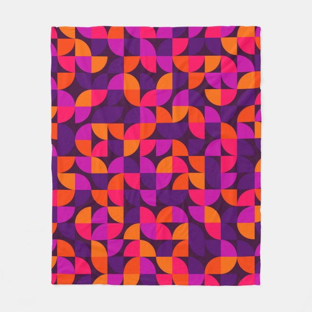 Geometric seamless pattern. Abstract vintage vinta Fleece Blanket (Front)