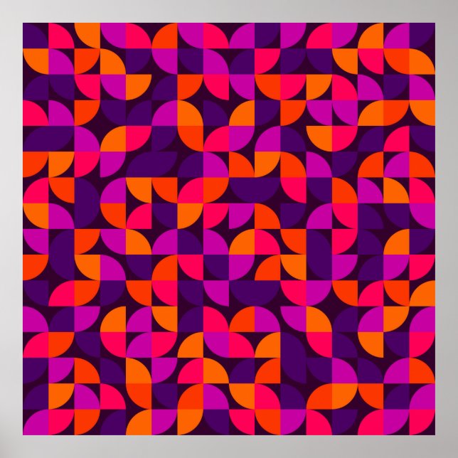 Geometric seamless pattern. Abstract vintage vinta Poster (Front)
