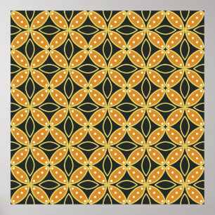 Geometric Seamless pattern background. Batik desig Poster