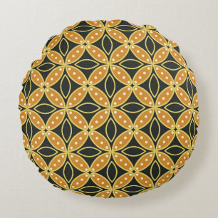 Geometric Seamless pattern background. Batik desig Round Cushion