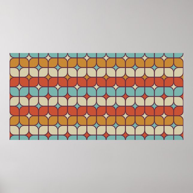 geometric seamless pattern background poster (Front)