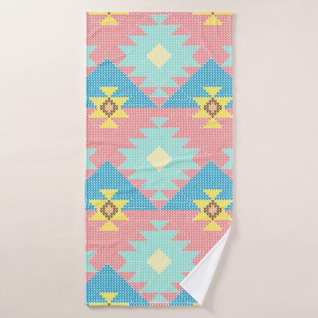 Geometric seamless pattern design,  home decor ide bath towel (Bath Towel)