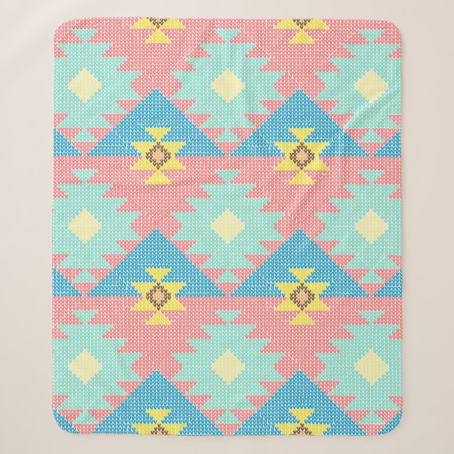 Geometric seamless pattern design,  home decor ide sherpa blanket (Front)