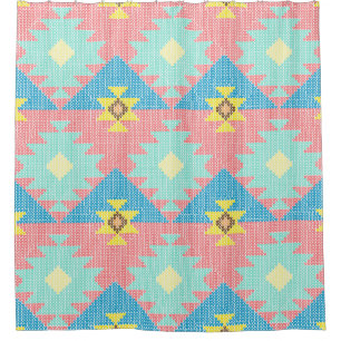 Geometric seamless pattern design, home decor ide shower curtain