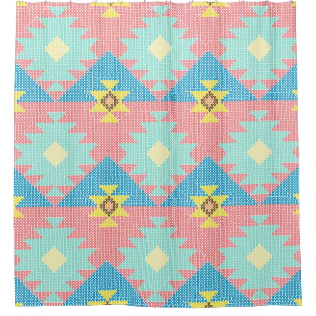 Geometric seamless pattern design,  home decor ide shower curtain (Front)