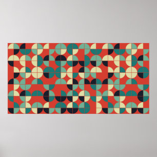 geometric seamless pattern design poster