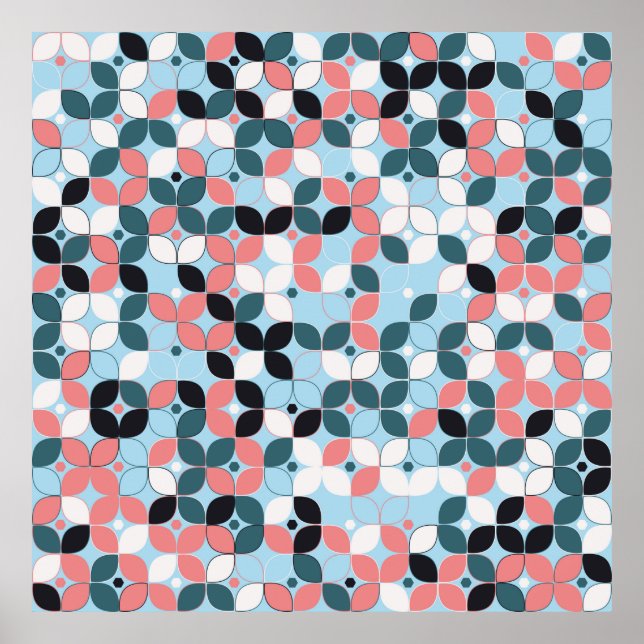 geometric seamless pattern designgeometric,abstrac poster (Front)