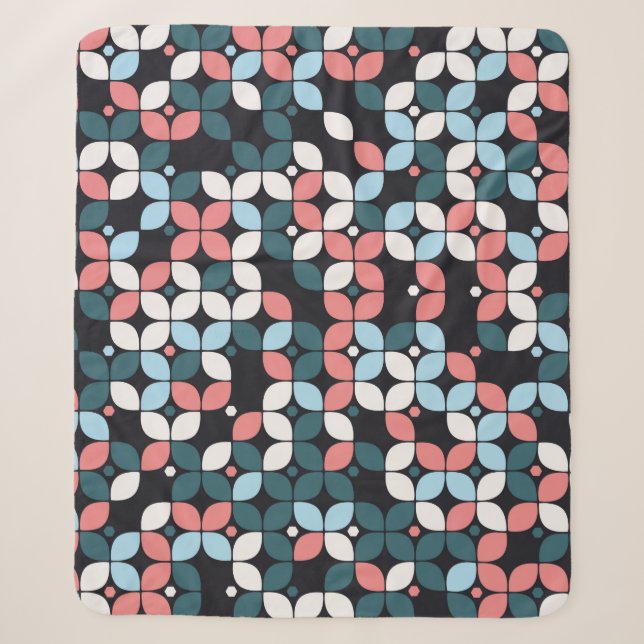 geometric seamless pattern designgeometric,texture sherpa blanket (Front)