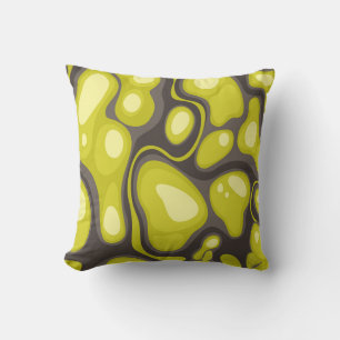 Geometric seamless pattern from spots. Abstract ca Cushion