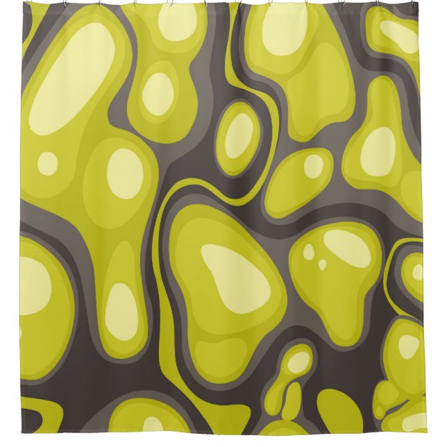 Geometric seamless pattern from spots. Abstract ca Shower Curtain (Front)