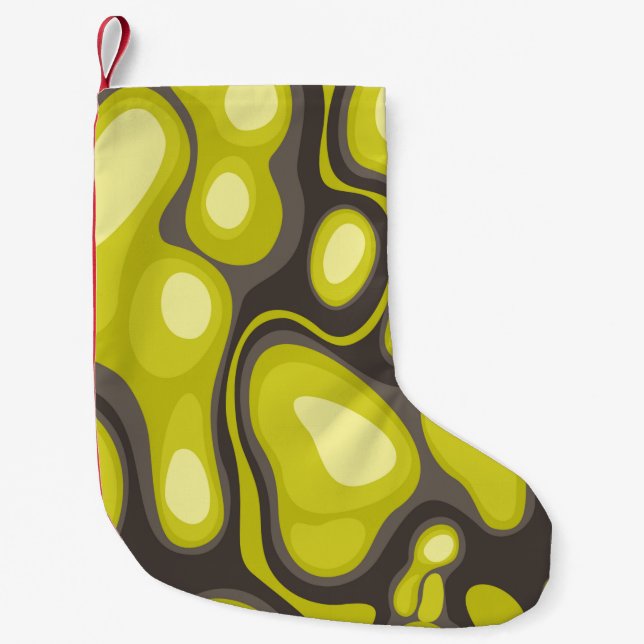 Geometric seamless pattern from spots. Abstract ca Small Christmas Stocking (Front)