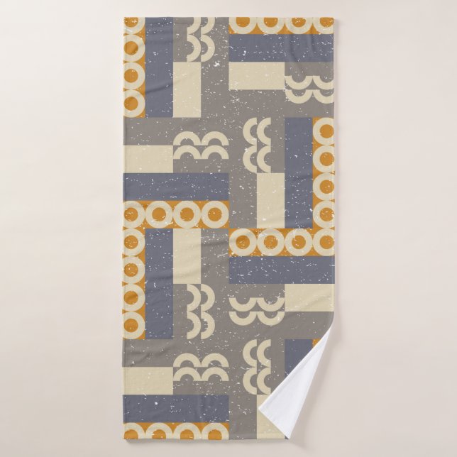 Geometric seamless pattern in retro style . Modern Bath Towel (Bath Towel)