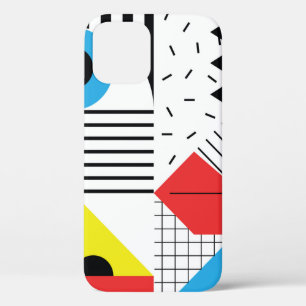 Geometric seamless pattern with abstract shapes iPhone 12 case