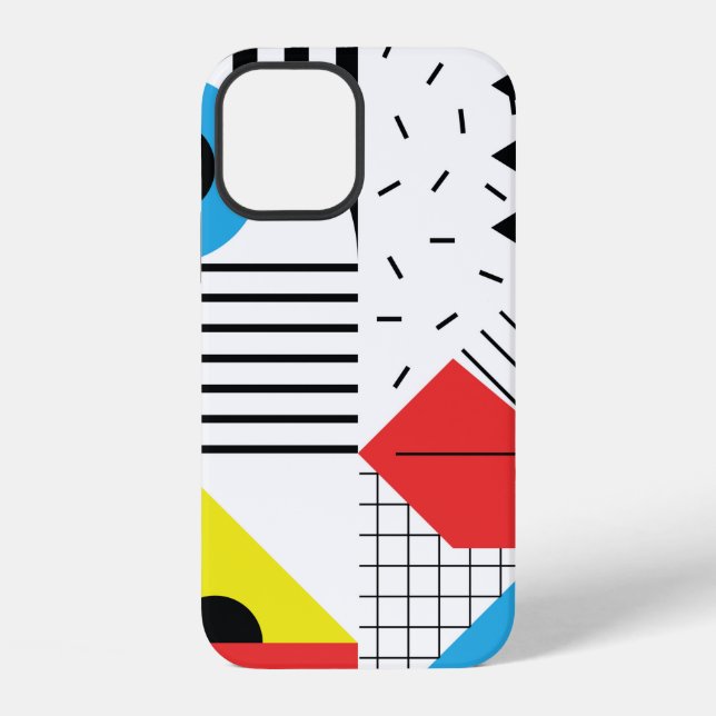 Geometric seamless pattern with abstract shapes iPhone case (Back)