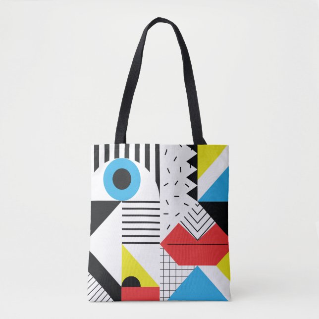 Geometric seamless pattern with abstract shapes tote bag (Front)