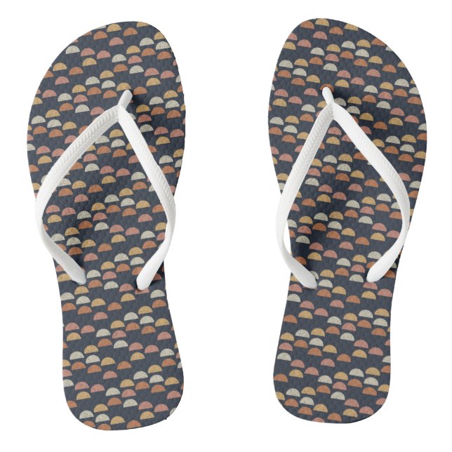 Geometric Semi Circle Pattern Jandals (Footbed)