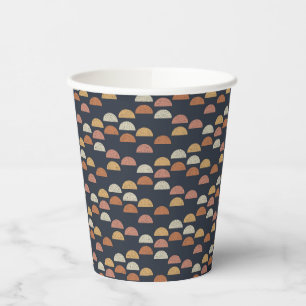 Geometric Semi Circle Pattern Paper Cups