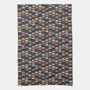Geometric Semi Circle Pattern Tea Towel