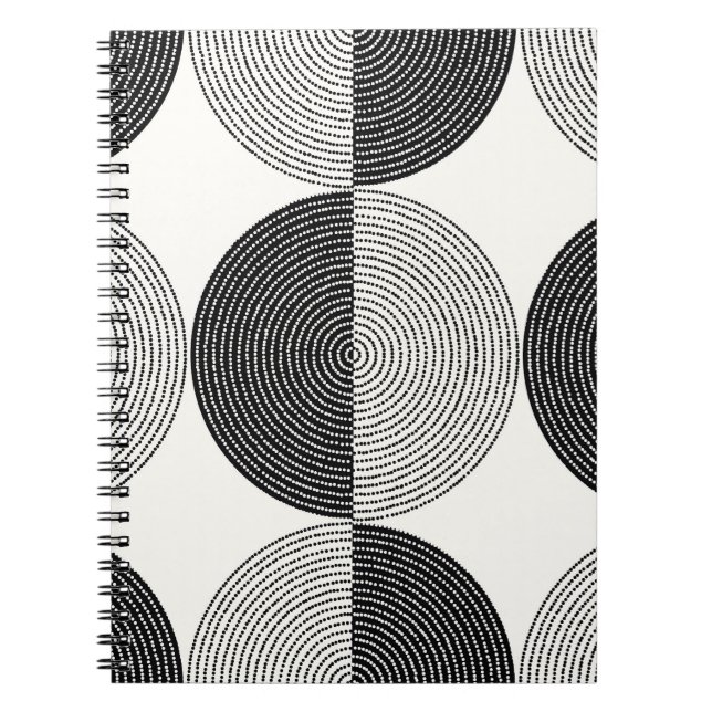 Geometric semicircles: simple pattern. notebook (Front)