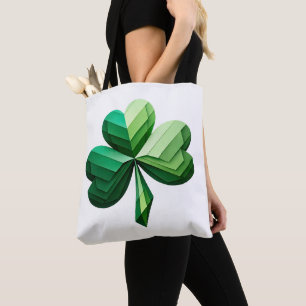 Geometric Shamrock St Patrick's Day Tote Bag