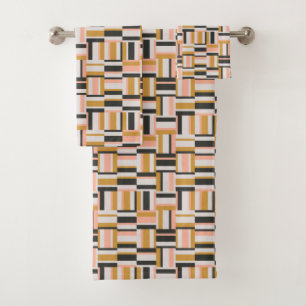 Geometric Shape Pattern Bath Towel Set