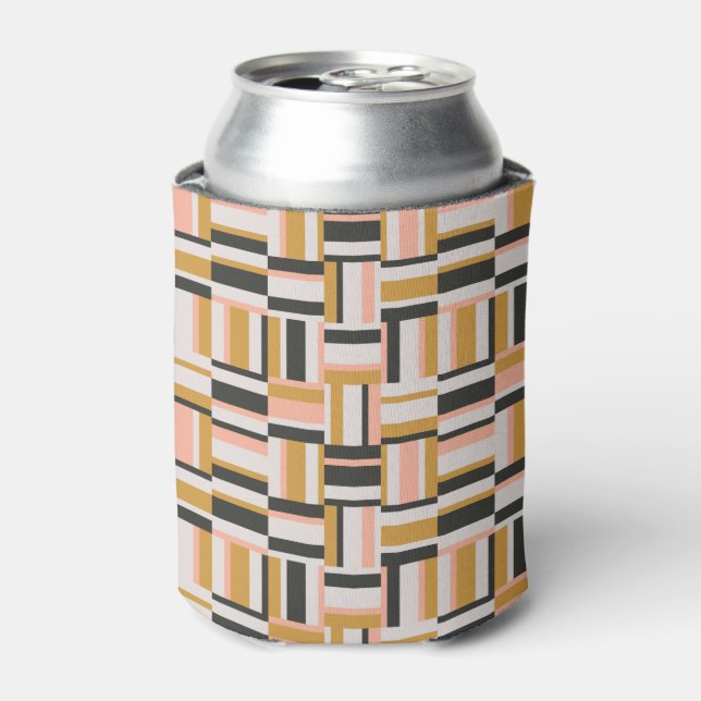 Geometric Shape Pattern Can Cooler (Can Front)